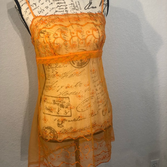 Vintage sheer embroidered dress - Picture 2 of 6